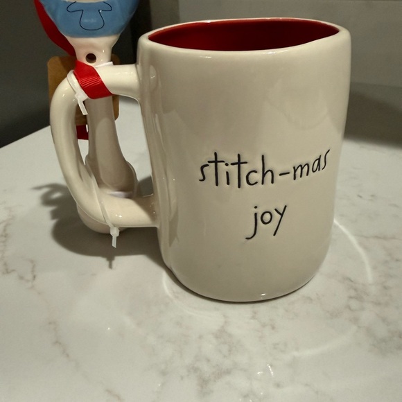 Rae Dunn x Disney “Stitch-mas Joy” Mug with Spoon - Picture 3 of 8